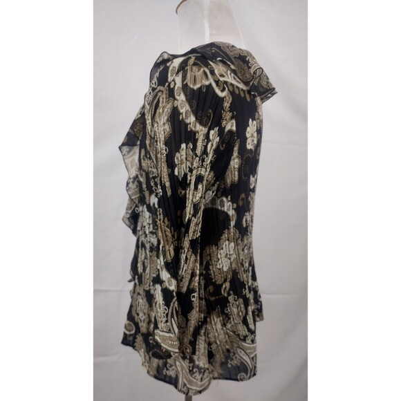 Studio 1940  Womens Long Sleeve Blouse Top Ruffle Collar Multi Gothic Size 18/20 - Picture 3 of 10